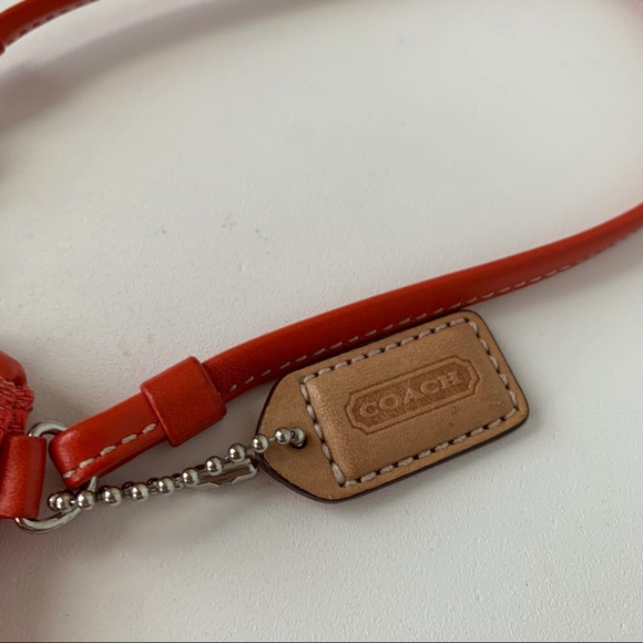 Coach Red Corner Zip Wristlet Small Travel - Picture 4 of 6